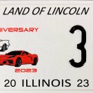 2023 Illinois Special Event License Plate: Corvette 70th Anniversary (3)