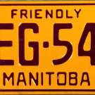 1976 Canada: Manitoba License Plate with 1982 Sticker (AEG-547) 1976 Canada: Manitoba License Plate with 1982 Sticker (AEG-547)