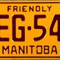 1976 Canada: Manitoba License Plate with 1982 Sticker (AEG-547)
