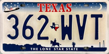 Texas License Plate (362 WVT)