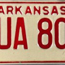 1968 Arkansas License Plate (AUA 805)