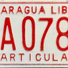 Nicaragua License Plate (ZA0785)