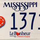 2024 Mississippi Le Bonheur Children's Hospital License Plate (1371 LB)