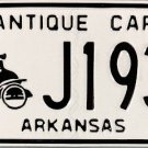 Arkansas Antique Car License Plate (J1933)