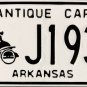 Arkansas Antique Car License Plate (J1933)