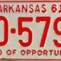 1961 Arkansas License Plate (30-5799)