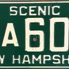 1958 New Hampshire License Plate (GA609)
