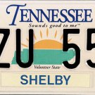 2003/2004/2006 Tennessee License Plate (JZU 556)
