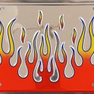 Embossed Flames License Plate