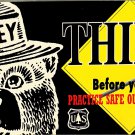 Smokey Bear Think Before you Burn Plastic License Plate