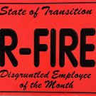 State of Transition License Plate (UR-FIRED)