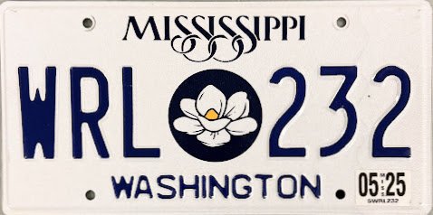 2025 Mississippi License Plate (WRL 232)