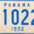 1992 Panama License Plate