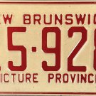 1971 Canada: New Brunswick License Plate (25-928)