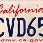2021 California License Plate (8CVD659)