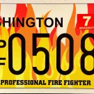 2011 Washington Professional Fire Fighter License Plate (05088)