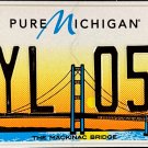 2025 Pure Michigan Mackinac Bridge License Plate (DYL 055)