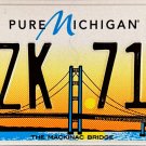 2025 Pure Michigan Mackinac Bridge License Plate (DZK 715)