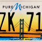 2025 Pure Michigan Mackinac Bridge License Plate (DZK 715)