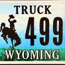 2014 Wyoming Truck License Plate (1  49935)