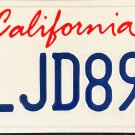 2013 California License Plate (6LJD898)