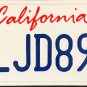 2013 California License Plate (6LJD898)