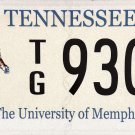 2010 Tennessee: University of Memphis License Plate (TG 9309)
