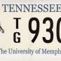 2010 Tennessee: University of Memphis License Plate (TG 9309)