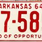1964 Arkansas License Plate (27-589)