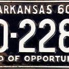 1960 Arkansas License Plate (20-2284)