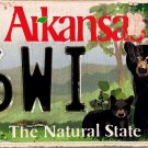 2007 Arkansas Black Bear License Plate (76WI) 2007 Arkansas Black Bear License Plate (76WI)