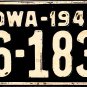 1946 Iowa License Plate (56-1839)