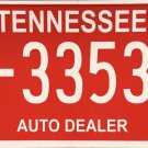 2016 Tennessee Auto Dealer License Plate (D-33534)
