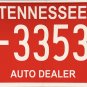 2016 Tennessee Auto Dealer License Plate (D-33534)