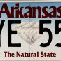 2025 Arkansa License Plate (AYE 55R)
