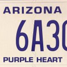 2017 Arizona Purple Heart License Plate (6A30)