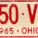 1965 Ohio License Plate (350-VG)