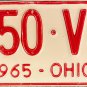 1965 Ohio License Plate (350-VG)