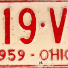1959 Ohio License Plate (419-VG)