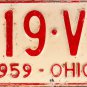 1959 Ohio License Plate (419-VG)