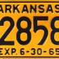 1965 Arkansas Semi-Trailer License Plate (ST28586)