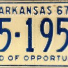 1967 Arkansas License Plate (25-1956)