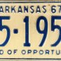 1967 Arkansas License Plate (25-1956)