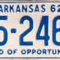 1962 Arkansas License Plate (25-2465)