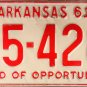 1961 Arkansas License Plate (25-428)