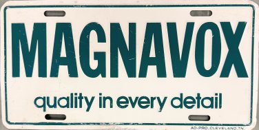 Magnavox License Plate