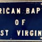 American Baptist of West Virginia License Plate (Heavy Ga Metal)
