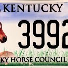 2015 Kentucky Horse Council License Plate (3992 EY) 2015 Kentucky Horse Council License Plate (3992 EY)