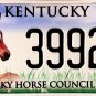 2015 Kentucky Horse Council License Plate (3992 EY)