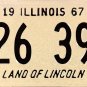 1967 Illinois License Plate (226 395)